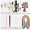 AHADERMAKER Flower/Bird Pattern Cardboard DIY Paper Quilling Tools Drawings Sample Cards DIY-GA0006-36-1