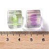 UV Plating Iridescent Transparent Acrylic Beads OACR-H112-09A-3