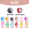 Two Tone Transparent Crackle Acrylic Beads CACR-TA0001-01-4