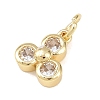 Brass Micro Pave Cubic Zirconia Charms KK-H525-02A-G-2