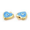 Brass Enamel Locket Pendants KK-E075-05G-03-3