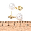 Brass Micro Pave Clear Cubic Zirconia Dangle Stud Earrings EJEW-Z164-31G-5