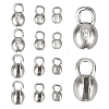 12Pcs 3 Styles 925 Sterling Silver Bead Tips FIND-BC0041-64-1