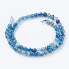 Natural Stripe Agate Beads Strands G-G581-6mm-05-2