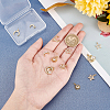 SUPERFINDINGS 12Pcs 6 Style Brass Cubic Zirconia Charms ZIRC-FH0001-36-3
