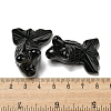 Natural Obsidian Carved Healing Goldfish Figurines DJEW-D012-08K-3