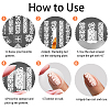 Stainless Steel DIY Nail Art Templates MRMJ-WH0098-062-7