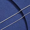 925 Sterling Silver Box Chain Necklaces NJEW-BB35180-A-18-3