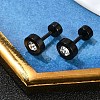 Flat Round Crystal Rhinestone Ear Fake Plugs EJEW-H105-21EB-B-2