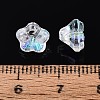Electroplate Transparent Glass Beads Strands EGLA-N055-03A-12-4