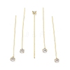 Brass Micro Pave Clear Cubic Zirconia Eye Pins KK-M306-09G-04-1