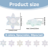 30Pcs 6 Colors Acrylic Ear Nuts FIND-HS0002-43-2