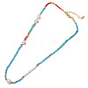 Natural Turquoise & Pearl Beaded Necklaces for Women SC9951-1