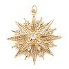 Brass Micro Pave Cubic Zirconia Pendant LS-ZIRC-P089-15G-1