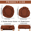 2Pcs 2 Colors Polyester Toilet Lid Dust Cover AJEW-CN0003-20C-2