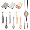 6Pcs 3 Colors Retro Alloy Cord Ends FIND-GA0004-76-1