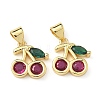 Brass Micro Pave Cubic Zirconia Pendants KK-L243-01G-02-1