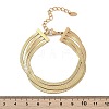 304 Stainless Steel Snake Chain Multi-Strand Bracelets For Women BJEW-Z095-01A-G-4
