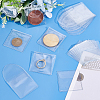 100Pcs 2 Styles Dustproof PVC Commemorative Coin Storage Envelope Bags for Jewelry ABAG-PH0001-49-5
