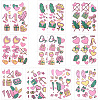 20 Sheets Luminous Water Proof Removable Temporary Tattoos Stickers AJEW-SP0002-81C-1