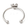 Non-Tarnish 304 Stainless Steel Open Cuff Ring Components X-STAS-I306-01P-3