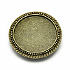 Tibetan Style Alloy Brooch Findings TIBE-Q081-25mm-01AB-FF-1