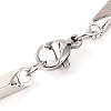 304 Stainless Steel Rectangle Link Bracelets for Women BJEW-G711-10P-3