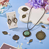 10Pcs 5 Style Alloy Pendant Cabochon Settings HJEW-TAC0119-7