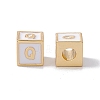 Rack Plating Brass Enamel Beads KK-B060-04G-04Q-1