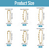 6 Styles 304 Stainless Steel Safety Pins Brooch Findings STAS-TA0006-12G-3