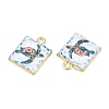 Ocean Theme Printed Alloy Pendants AL-CBA49CA-08F-2