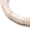 Natural Pink Shell Beads Stretch Bracelet for Teen Girl Women BJEW-JB06852-5