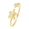 Marine Organism Brass Cuff Bangles for Women BJEW-D368-03J-G-4