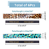 SUPERFINDINGS 6Pcs 6 Styles Leopard Print & Camouflage Pattern PU Leather Dry Racquet Overgrip AJEW-FH0004-61-2