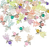 32Pcs 8 Colors Acrylic & Glass Pendants PALLOY-TAC0175-3