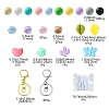 DIY Silicone Beaded Keychain Making Kit DIY-YW0008-62-3