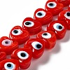 Handmade Evil Eye Lampwork Beads Strands LAMP-E023-07B-02-1