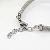 Valentines Gift for Girlfriend Women 304 Stainless Steel Mesh Bracelets X-BJEW-J038-47-3