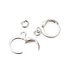  Brass Huggie Hoop Earring Findings & Open Jump Rings KK-TA0007-84B-S-7