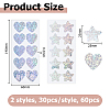 60Pcs 2 Styles Glasindi Paper Picture Stickers STIC-HS0001-01-2