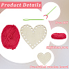 DIY Heart Wood Knitting Loom Kits DIY-CY0003-10B-6