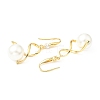 Plastic Pearl Infinity Dangle Earrings with Cubic Zirconia EJEW-Q770-03G-2