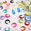 15 Pairs 15 Colors Acrylic C-Shaped Stud Earrings EJEW-WR0001-012-4