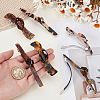 6Pcs 6 Styles Acetic Acid and Iron Snap Hair Clips PHAR-GA0001-02-3