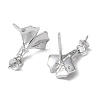 Rhodium Plated 925 Sterling Silver Stud Earring Findings STER-M115-20P-2