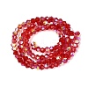 AB Color Plated Transparent Glass Beads Strands GLAA-G127-01-01B-3