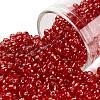 8/0 Transparent Glass Round Seed Beads SEED-J010-F8-25-1