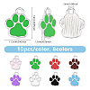 80Pcs 8 Colors Alloy Enamel Charms ENAM-DC0001-84-2