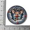 Printed Flat Round Christmas Themed Acrylic Pendants OACR-L018-05B-3