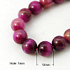 Natural Rose Tiger Eye Beads Strands X-G-G099-12mm-12-1